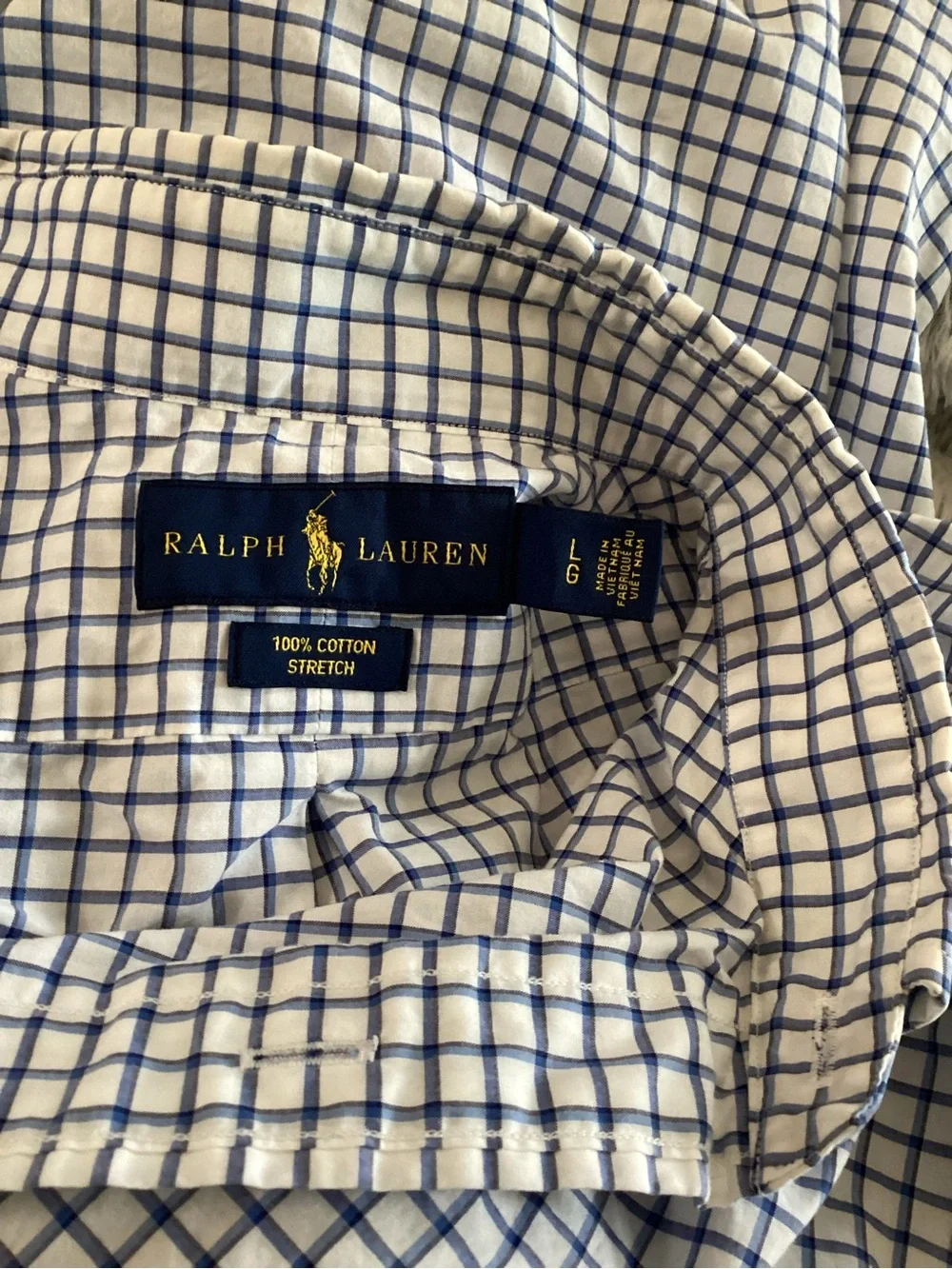 Polo by Ralph Lauren White & Navy Checked Button-Down Shirt